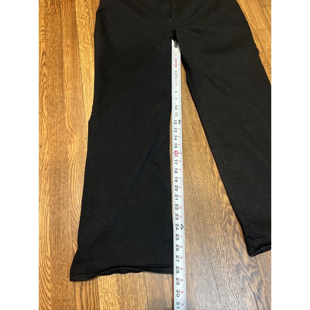EUC‎ J Crew Womens Wide Leg Full Length Jeans Stretch Size 33 Black 34x28 - Picture 4 of 10